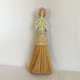 Vintage Half Doll Whisk Broom Made In Japan