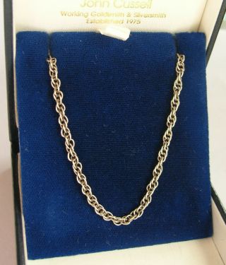 Lovely Strong Vintage 18 " Sterling Silver Prince Of Wales Chain Necklace - Vgc
