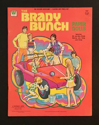 “the Brady Bunch” 1973 Whitman Uncut Paper Dolls Vintage