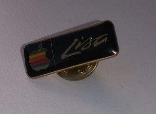Apple Computer Lisa Lapel Pin Rainbow Logo Rare Merchandise Authentic Vintage