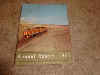 1961 THE DENVER RIO GRANDE WESTERN RAILROAD CO ANNUAL REPORT BOOK 2
