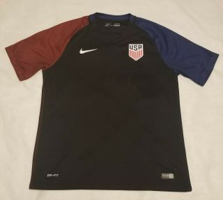 Nike Usmnt Uswnt Soccer Team Usa 2016 National Jersey Shirt Black L Large