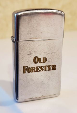 1968 Zippo Slim Lighter Old Forester Kentucky Bourbon Whisky