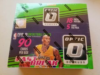 2018 - 19 Panini Donruss Optic Fast Break Basketball Box 18 Packs 1 Auto