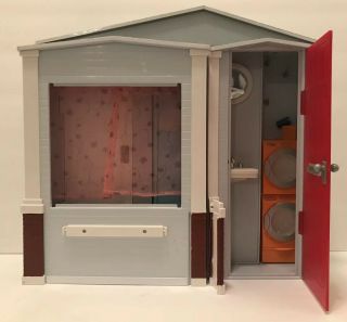 A 2005 Barbie Totally Real Folding Doll House W/ Sounds  Some Accessories