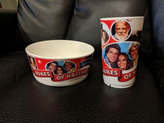 Vtg Dukes Of Hazzard Cereal Bowl Milk Cup Deka Plastic Made In Usa