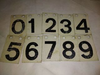 Vintage Metal Scoreboard Numbers 0 To 9 Black