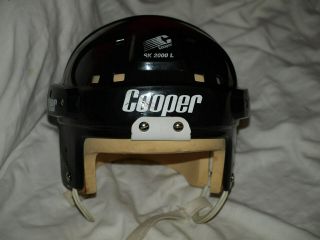 Rare Vintage Cooper Sk 2000 L Pro Style Hockey Helmet Black