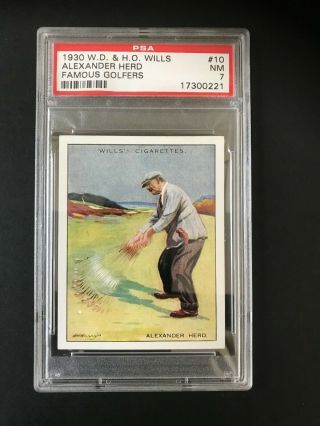 1930 W.  D.  & H.  O.  Wills Famous Golfers: Alexander Herd 10 Psa Grade 7