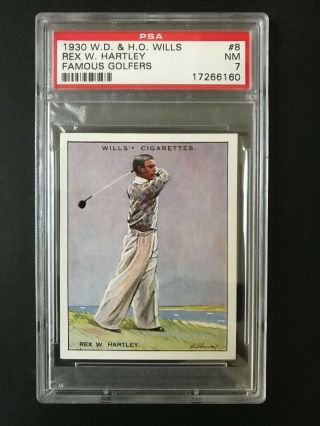 1930 W.  D.  & H.  O.  Wills Famous Golfers: Rex Hartley 8 Psa Grade 7