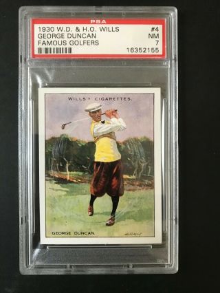 1930 W.  D.  & H.  O.  Wills Famous Golfers: George Duncan 4 Psa Grade 7