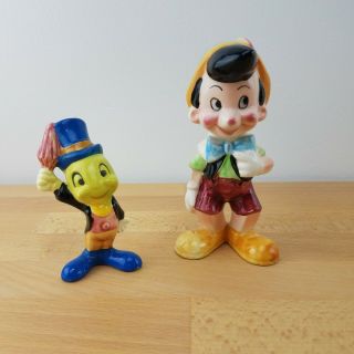Vintage Disney Figurines Pinocchio & Jiminy Cricket Japan - Walt Disney