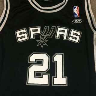 Adidas Tim Duncan San Antonio Spurs NBA Jersey 21 Black Youth Small 2