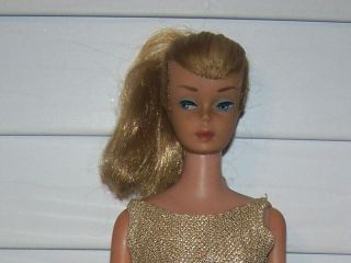 Vintage Ash Blonde Swirl Ponytail Barbie in Need of TLC 14 w/ Gold Outfit 2