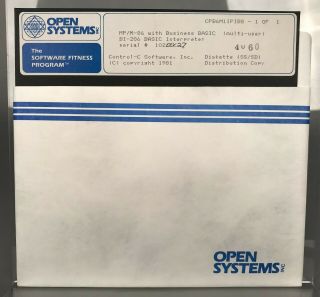 Control - C Software - Mp/m - 86 W/ Basic Bi - 286 Basic Interpreter - 8 " Floppy 1981