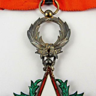 ANTIQUE WWI MOROCCO ORDER OF OUISSAM ALAOUITE COMMANDER ' S CROSS MOROCCAN MEDAL 3