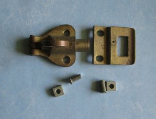 Vintage Transom Window Latch With Catch Heavy Duty Solid Brass With Finger Pull