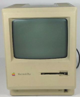 Apple Macintosh Plus 1mb - No Keyboard,  No Mouse,  Frowning Disk Face Error