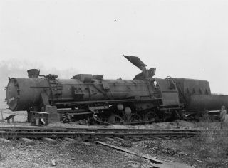 Wrecked German 4 - 8 - 2 Steam Locomotive Near Saaralbe,  France,  1944