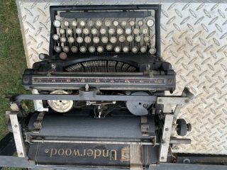 Antique Vintage Underwood Model No.  5 Standard Typewriter 2