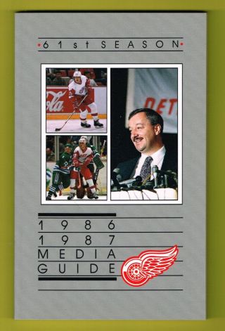 1986/87 Detroit Red Wings Nhl Hockey Media Guide