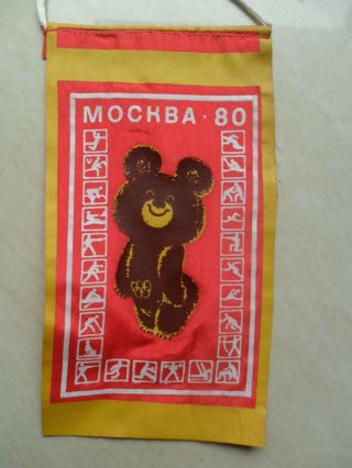 Pennant Olympic Games Moscow 1980 Mockba Miszka