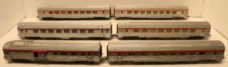 Vintage Set Of 6 Jouef Ho Trans Europ Express Passenger Cars,  Bonus Locomotive