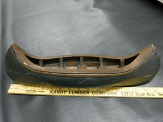 Vintage Wood Canoe Boat Model