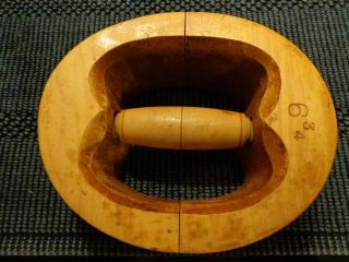 Vintage Industrial Hat Mold Stretcher Antique Wood Millinery Tool Form 6 3/4