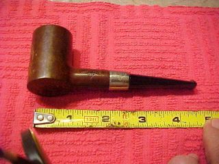 Vintage Ww1 1918 Usa Smoking Pipe Trench Art French Briar Company F Ided H.  Q.