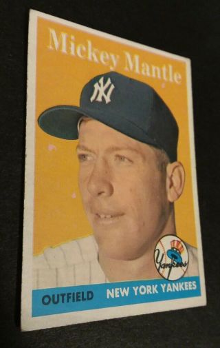 1958 Topps Mickey Mantle 150 VGEX 100 AUTHENTIC BV $1000 2