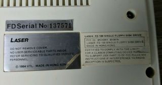 Laser FD 100 Single External 5.  25 Inch Floppy Disk Drive Vintage Computer Rare 3