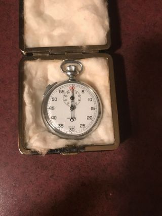Vintage Swiss Made Gallet Mechanical Wind Up Stopwatch