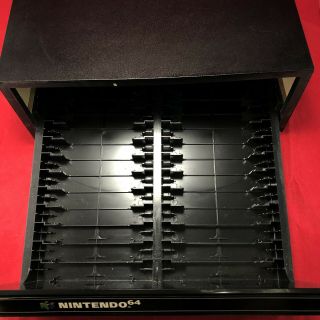Vintage Nintendo 64 Game Storage Cabinet | Holds 24 N64 Cartridges,  Licensed 3