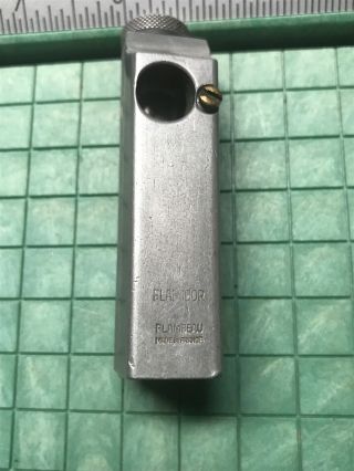 Vintage French Flamidor Flambeau Aluminum Pipe Lighter - 2