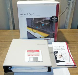 1985 Microsoft Excel For Apple Macintosh Systems - Box,  Guide,  1 Disk 800k Ds