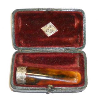 Vintage Blumfelds Cigar/cheroot Holder In Double Fitted Case C.  1920 (austrian)