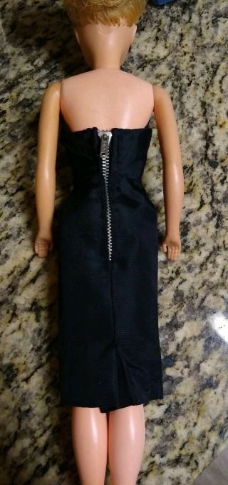 BARBIE Vintage Little black evening dress zipper,  w/ tag Mattel 2