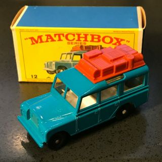 Matchbox Lesney Vintage 12 Blue Land Rover W/box Nm