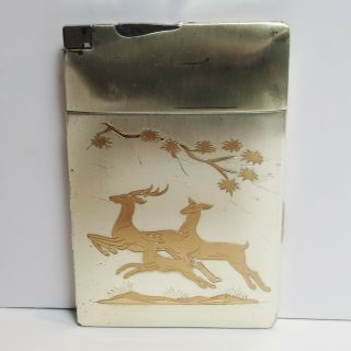 Art Deco Elgin Vintage Antique Lighter Cigarette Case W/ Box