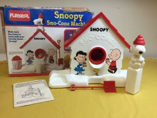 Vintage Playskool Snoopy Sno - Cone Machine Complete Peanuts