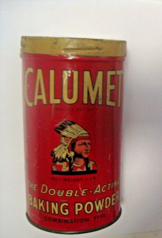 Vintage Calumet Baking Powder Indian Chief Advertising Medal Can Graphics