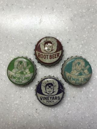 Rare Vintage 1930s Cocheco Bottling Co.  Soda Pop Cork Lined Bottle Caps