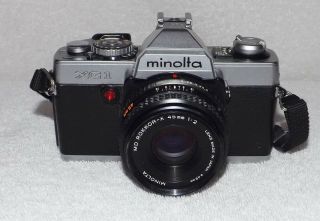 Vintage Minolta Xg1 Film Camera With Minolta Md Rokkor - X 45mm 1:2 Lens
