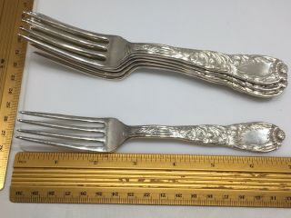 Antique Chrysanthemum By Tiffany & Co Sterling Silver Luncheon Forks 6¾ "