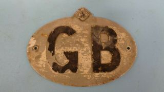 Vintage Aluminium Rac Gb Car Sign Badge 1950s
