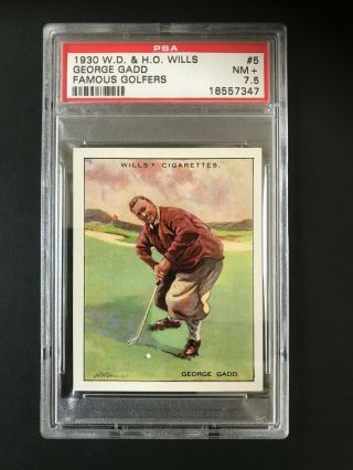 1930 W.  D.  & H.  O.  Wills Famous Golfers: George Gadd 5 Psa Grade 7.  5