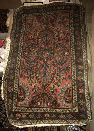 Hand Knotted Flat Wool Kilim Sophistication Tree Of Life Rug 23” X 34” Tribal