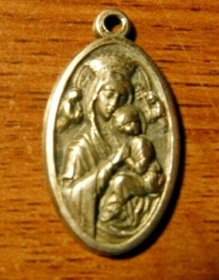 Vintage Our Lady Of Perpetual Help,  Catholic Holy Medal