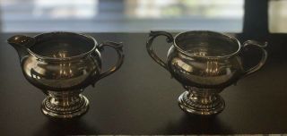Vintage Alvin Sterling Silver Creamer & Sugar Bowl From The 1940 